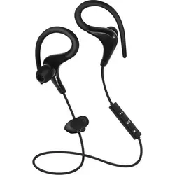 Bluetooth-Sport-Kopfhörer mit Fernbedienung und Mikrofon - Schwarz - Perfekte In-Ear-Kopfhörer für Sportaktivitäten. Sie bieten sicheren Halt, hohen Tragekomfort und integrierte Freisprechanlage für müheloses Telefonieren und Musikgenuss.