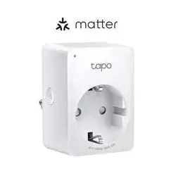 TAPO P100M(EU) - Mini-Smart-Wi-Fi-Steckdose - Steckdosen & Zubehör - Fernsteuerung und Abwesenheitsmodus für mehr Sicherheit. Kompaktes Design, das benachbarte Steckdosen nicht blockiert.
