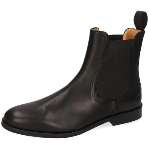 MELVIN & HAMILTON Leder-Chelsea-Boots "Susan 100" in Schwarz - 37 - Elegante Chelsea-Boots mit Stretch-Einlassungen für perfekten Sitz. Die Zugschlaufe erleichtert das Anziehen, während die verstärkten Kappen für Langlebigkeit sorgen. Ideal für stilvolle Auftritte.