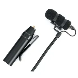 Pronomic MCM-100 Miniatur Kondensator Instrumentenmikrofon - Mikrofon für Instrumente mit Schwanenhals und XLR-Adapter, ideal für präzise Klangaufnahme und einfache Montage an verschiedenen Instrumenten.