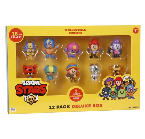 Brawl Stars Actionfigur 12er Pack Deluxe - Entdecken Sie die Brawl Stars Figuren im praktischen 12er Pack! Mit 2 seltenen Charakteren und einer Höhe von 4 cm sind sie ideal für Sammler und Fans ab 3 Jahren. Achtung: Erstickungsgefahr durch Kleinteile.