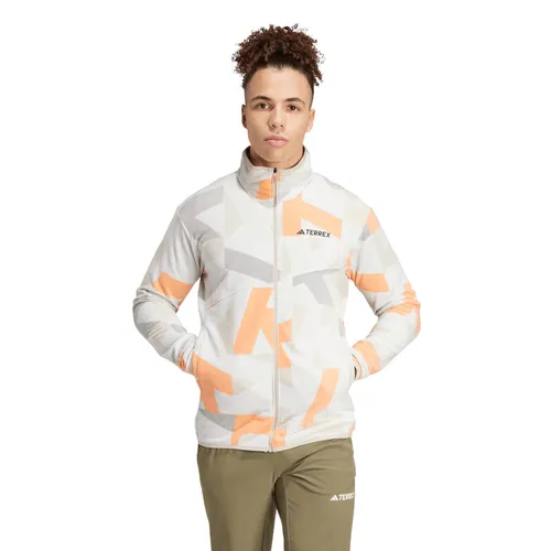 adidas Performance Fleecejacke Terrex Multi Printed grau/bunt Herren - Die adidas Terrex Fleecejacke kombiniert Funktionalität mit Stil. Sie bietet wärmendes Polarfleece, praktische Reißverschlusstaschen und optimalen Tragekomfort für Outdoor-Abenteuer. Erhältlich in S-XXL.