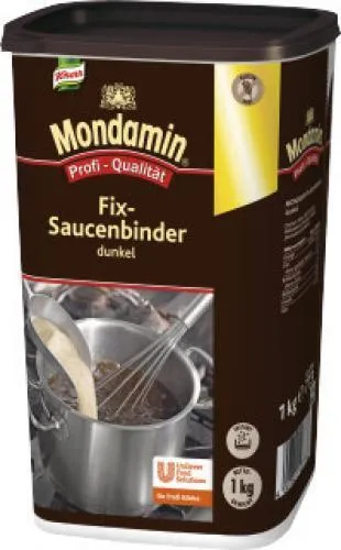 Mondamin Fix-Soßenbinder dunkel 1 Kg - Brühe & Bratensaucen, ideal für die schnelle Zubereitung von dunklen Saucen ohne Klumpenbildung.