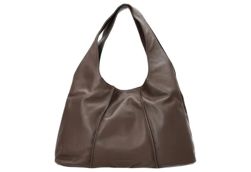 Les Visionnaires Umhängetasche Paz Essential Silky - Elegante Schultertasche 46 cm (chocolate) - Stilvolle Umhängetasche aus weichem Nappaleder in edlem Schokoladenbraun. Optimal organisiert mit mehreren Fächern und praktischem Magnetverschluss – ideal für Alltag und besondere Anlässe.