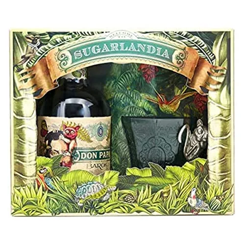 Don Papa Baroko Geschenkset inkl. Glas - Premium Rum mit exotischem Geschmack, destilliert aus "Black Gold"-Melasse und mehrere Jahre in Ex-Bourbonfässern gereift. Ideal für Genießer und Cocktails.