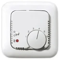 Etherma ET-6007 Elektronischer Fußbodentemperaturregler - Raumtemperaturregler mit Ein-Aus-Schalter und LED-Anzeige. Ideal für präzise Temperaturkontrolle von 10-45°C in Wohnräumen.