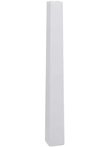VIVANNO Bodenwindlicht Fiberglas OBELISK - Weiß Matt, 100 cm - Windlichter für den Innenbereich, stilvolles Design aus Fiberglas mit eleganter Matt-Oberfläche. Perfekt für eine stimmungsvolle Beleuchtung.