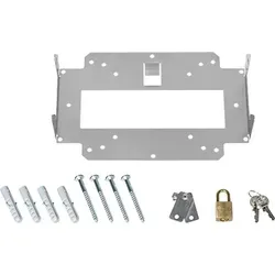 LANCOM Wall Mount + Lock (LN, Bulk 10) - Robuste Wandhalterung mit Vorhängeschloss für sichere Montage, ideal für Netzwerkgeräte in öffentlichen oder geschützten Bereichen.