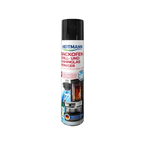 Heitmann Grillreiniger 1010149 - Effektiver Backofenreiniger - Herdreiniger mit Aktivschaum, der selbsttätig eingebrannten Schmutz, Fett und Ruß entfernt. Ideal für Grill, Backofen und Kaminglas. Made in Germany, 400ml.