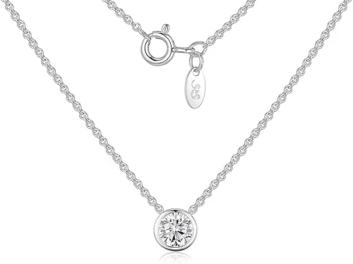 SILBERKETTEN STORE DEIN SCHMUCK ONLINE SHOP Schmuckset - Erbsekette 1,3mm mit fliegendem Stein in weiß | echt 925 Silber