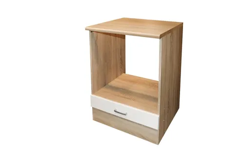 möbelando Herdumbauschrank >Ailina< in Sonoma-Eiche/weiß - 60x90x60 (BxHxT) - Küchenschrank Ailina in Sonoma-Eiche und Weiß mit idealen Maßen (60x90x60 cm) für eine einfache Integration. Robuster Holzwerkstoff und pflegeleichte Oberflächen sorgen für Langlebigkeit und modernen Stil.