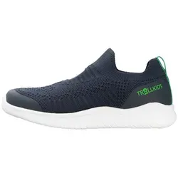 Trollkids Sneakers "Oslo XT" in Dunkelblau, Größe 33 - Sneaker für Kinder mit atmungsaktivem Obermaterial und verstärkten Kappen, ideal für aktive Abenteuer. Zugschlaufe und gepolsterter Schaftrand sorgen für hohen Tragekomfort.