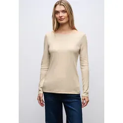 STREET ONE Langarmshirt Style Lanea mit U-Boot Ausschnitt - Bluse aus 50% Baumwolle und 50% Modal, atmungsaktiv und pflegeleicht, ideal für lässige Outfits und den Alltag.