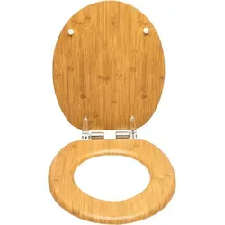 EUGAD WC-Sitz – Antibakterieller Toilettendeckel für O-förmige Toiletten - Toilettendeckel aus robustem MDF, antibakteriell und mit Soft-Close-Mechanismus für leises Schließen. Universell passend für O-förmige WC-Becken, belastbar bis 175 kg.