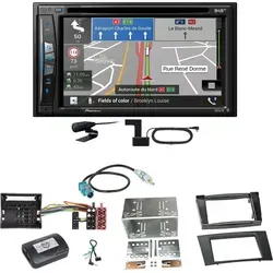 Pioneer AVIC-Z730DAB Navigation Bluetooth Einbauset für Mercedes W211 CLS W219 - Einbau-Navigationsgerät mit 6,2 Zoll Touchscreen, Bluetooth und 3D-Kartenansicht für optimale Navigation im Mercedes W211 CLS W219.