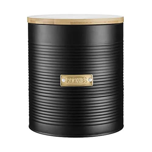Typhoon OTTO COLLECTION Keksdose, schwarz, 2,6 Liter - Frischhaltedosen mit elegantem Design, ideal zur Aufbewahrung von Keksen und Snacks, hält Ihre Leckereien frisch und knackig.