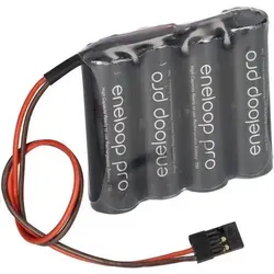 eneloop Akkupack 4,8V / 2500mAh - F1x4 für Graupner Empfänger - Modellbauzubehör mit zuverlässiger Energie für Graupner Empfänger. 2500mAh Kapazität und F1x4 Konfiguration für einfache Handhabung und kontinuierliche Stromversorgung.