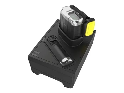Zebra Single Slot Cradle mit Spare Battery Charger - Zubehör für Scanner: Praktische Dockingstation mit zusätzlichem Akku-Ladegerät für Zebra RS6000, ideal für kontinuierlichen Einsatz.