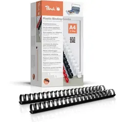 Peach Binderücken 32mm - für bis zu 310 Blatt A4, schwarz, 50 Stück, ideal für eine professionelle Präsentation