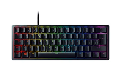 Razer Huntsman Mini Purple Switch (Español) - Gaming Tastatur mit kompaktem Design, schnelle Reaktionszeiten und langlebige Tasten für ein optimales Spielerlebnis.