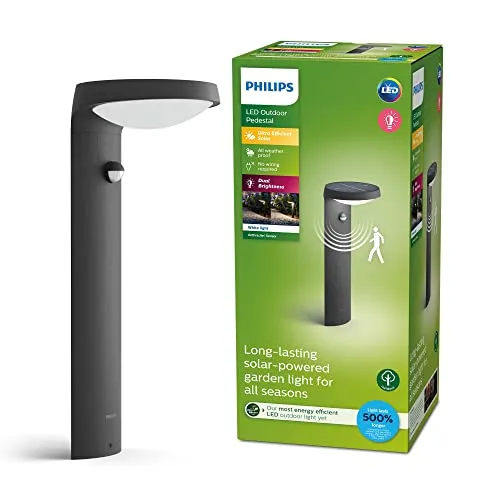 Philips Wegeleuchte Tyla mit Bewegungsmelder - Outdoor Leuchte: Ideal für Ihren Garten, bietet diese hochwertige Leuchte mit Bewegungsmelder energiesparendes LED-Licht und schafft eine einladende Atmosphäre.