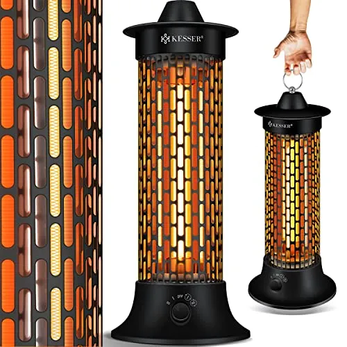 KESSER Heizgerät Standheizstrahler 1200W - Heizlüfter mit effizienter Infrarottechnologie, ideal für schnelle Wärme und Energieeinsparung, perfekt für Innen- und Außenbereiche.