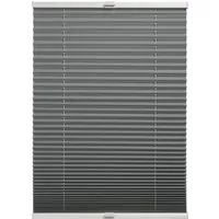 Schöner Wohnen Thermo-Plissee Ella 40 cm x 130 cm Grau - Stufenloser Sicht- und Sonnenschutz mit energiesparender Alubeschichtung. Ideal für Schlafzimmer, da es stark verdunkelt und isoliert. Minimalistisches Design für ein elegantes Wohnambiente.