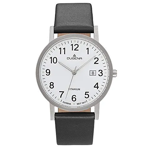 Dugena Herren-Armbanduhr 4460999 Novum - Armbanduhren für Herren, klassisches Design mit Quarzwerk, robustes Titangehäuse und wasserdicht bis 5 bar – ein stilvoller Zeitmesser für jeden Anlass!
