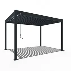 Weide Classic Pergola Aluminium freistehend 3x4m - Moderne Pavillon-Lösung mit stufenlos verstellbaren Lamellen für optimalen UV-Schutz und Lichteinfall. Wetterbeständig und langlebig - ideal für stilvolle Gartenbereiche.