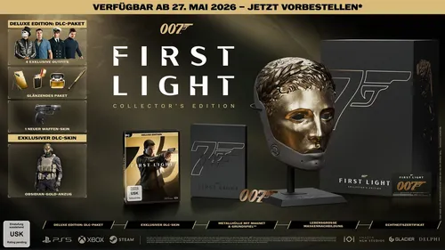 First Light Collector's Edition PC 007 - Erlebe die Anfänge von James Bond in diesem packenden PC-Spiel. Tauche ein in spannende Missionen und entdecke die Geheimnisse des MI6. Ideal für Action- und Abenteuerliebhaber!