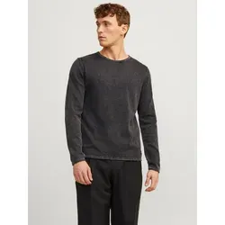 JACK&JONES Men's Pullover in Caviar, XS - Stylischer Strickpullover mit rundem Halsausschnitt aus weicher Baumwollqualität, ideal für jeden Anlass und besonders bequem durch den Stretchanteil.