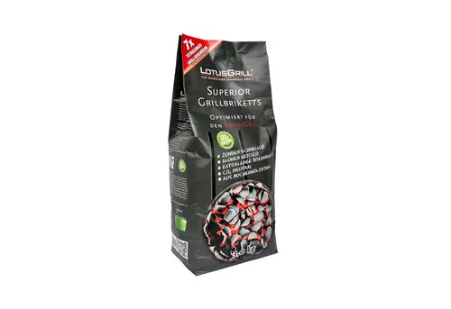 LotusGrill Grillbriketts Superior Grill Briketts 3KG,CO2 neutral, zündet schnell, + Brenndauer