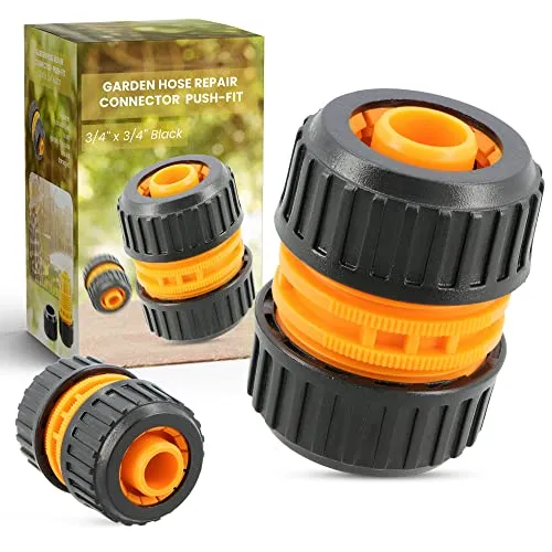Instalguru Gartenschlauch Reparator 3/4'' x 3/4'' Schlauchkupplung Adapter Verbinder Fitting Wasserschlauch Verbindungsstück Schlauchverbinder Verbindung Zwei Schläuchen Verlängerung Gartenzubehör