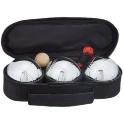 Boule Set mit Tragetasche – Petanque Wurfspiel - Boule/Petanque Set mit 3 hochwertigen Stahlkugeln und Tragetasche, ideal für Outdoor-Spiele mit Freunden oder der Familie.