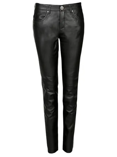 JCC Lederhose 31019444 schwarz 44 - Hochwertige Jeans aus 100% Lammleder, ideal für stilbewusste Männer, Größe 44, Pflegehinweis: Lederreinigung.