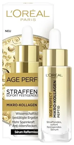 L'Oréal Paris SerenAge Perfect Kollagen Experte Serum 30 ml - Hochwertiges Serum für die Hautpflege mit straffender Wirkung. Ideal zur Unterstützung der täglichen Pflege. Für ein gepflegtes Hautbild und ein strahlendes Aussehen.