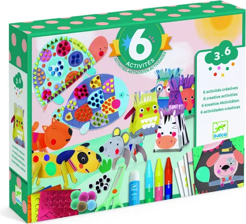 Kreativsets: Tiere und ihre Häuser - Kreatives Spielvergnügen - Gesellschaftsspiel für kreative Köpfe. Fördert die Fantasie und Motorik von Kindern durch das Gestalten von Tierhäusern.