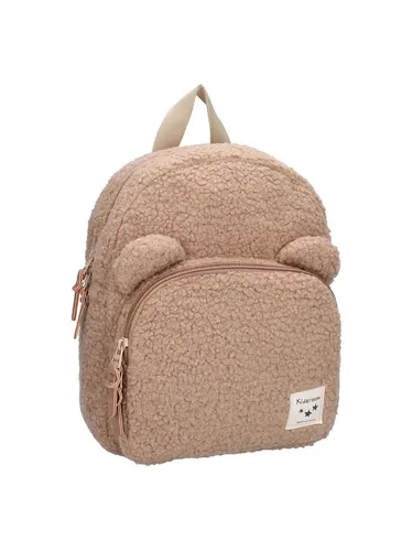 Vadobag Rucksack Porto Beary Excited - Niedlicher Rucksack im Bären-Design aus Teddy-Stoff, mit verstellbaren Schultergurten und praktischem Reißverschluss-Hauptfach. Ideal für kleine Abenteurer!