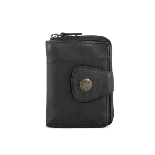 Cas8 Portemonnaie Damen Mabel, Geldbörse Leder mit RFID-Schutz - Damen-Geldbörse aus hochwertigem Leder mit RFID-Schutz, bietet Platz für Bargeld und bis zu 14 Karten – ideal für den Alltag und perfekt organisiert.