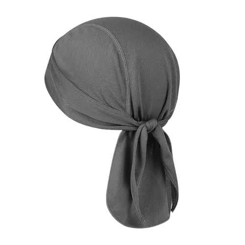 HASAGEI Sports Bandana Cap Herrem Damen Biker Bandanas Kopftuch Hat - Grau