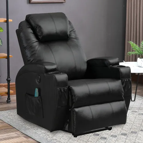 Elektrisch Massagesessel Heizung Weltraumsessel mit USB - Sofas & Sessel, 3 Liegefunktionen für individuellen Komfort und integrierte Heizung für entspannende Massagen. Ideal für E-Sports und Nagelstudios.