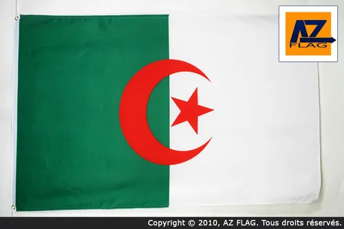 FLAGGE ALGERIEN 250x150cm - ALGERISCHE FAHNE  150 x 250 cm - flaggen AZ FLAG Top