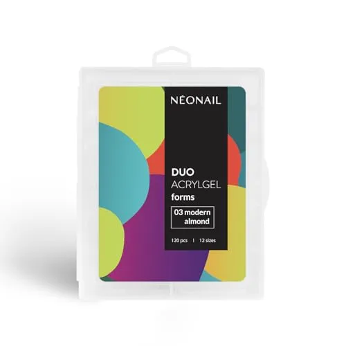 NÉONAIL - Duo Acrylgel Forms - Dual Nail Forms Set - 120 Stück Nageltips - Poly UV Gel - Falsche Nägel - Duale Nagelformen - 12 Größen zur Auswahl - für Nagelverlängerungen
