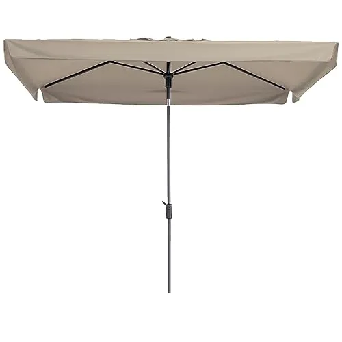 Madison Sonnenschirm Delos Luxe, 200 x 300 cm, Knick- und Kurbelmechanismus Ecru - Der Madison Sonnenschirm Delos Luxe bietet optimalen Schatten mit seinem großzügigen Format von 200 x 300 cm. Der praktische Knick- und Kurbelmechanismus ermöglicht eine einfache Handhabung. Ideal für Garten und Terrasse!  