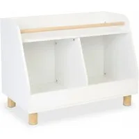 Kinderregal Spielzeugregal für das Kinderzimmer - Praktisches Aufbewahrungsregal mit 3 Fächern, ideal für die Organisation von Spielzeug. Perfekt für ein aufgeräumtes Kinderzimmer und in elegantem Weiß.