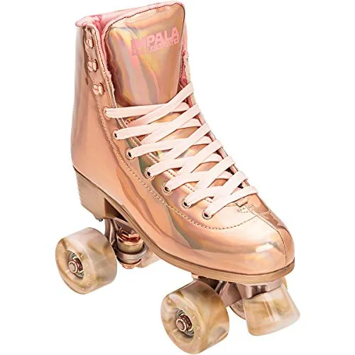 IMPALA QUAD SKATE Rollschuh marawa rose gold - 39 - Rollschuhe in rosegold für Einsteiger und Fortgeschrittene, vegan und umweltfreundlich, mit gepolstertem Schaft für optimalen Komfort und stylischen Marmorwirbelrädern.