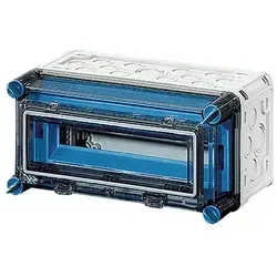 Hensel Mi 1117 Automatengehäuse IP 65 - Verteilerschrank mit 12 TE, ideal für den Einsatz in feuchten Umgebungen dank IP 65 Schutzart und praktischem Klappdeckel für einfachen Zugang.