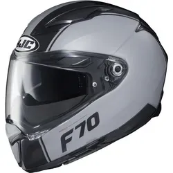 HJC F70 Mago Helm, schwarz-grau, Größe XS für Männer - Stylischer Motorradhelm mit innovativer Fiberglas-Schale für optimalen Komfort. Das fortschrittliche Lüftungssystem sorgt für perfekte Luftzirkulation, ideal für lange Fahrten.