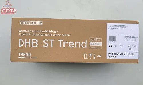 Stiebel Eltron DHB 18 21 24 ST Trend - Elektro-Durchlauferhitzer mit gradgenauer Temperaturregelung von 20-60°C, ideal für flexibles Warmwasser und einfache Installation