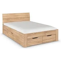 RAUCH BLUE Flexx Bett, Ergänzung Alabama (inkl. Sockelschubkästen, Dekor-Druck Eiche Sonoma, 140 x 200 cm)